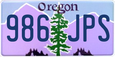 OR license plate 986JPS