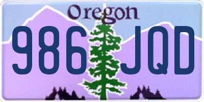 OR license plate 986JQD