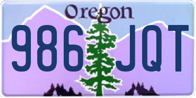 OR license plate 986JQT