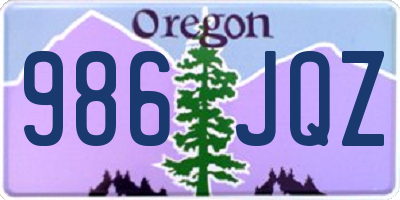 OR license plate 986JQZ