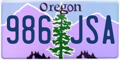OR license plate 986JSA