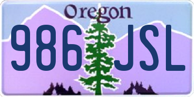 OR license plate 986JSL