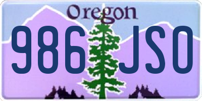 OR license plate 986JSO