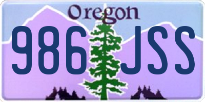 OR license plate 986JSS