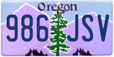 OR license plate 986JSV
