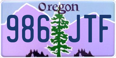 OR license plate 986JTF