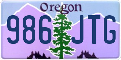 OR license plate 986JTG