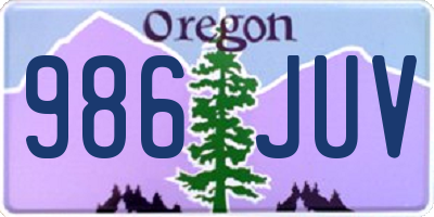 OR license plate 986JUV