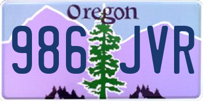 OR license plate 986JVR