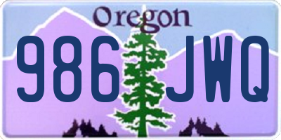 OR license plate 986JWQ