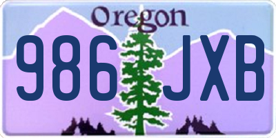 OR license plate 986JXB