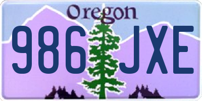 OR license plate 986JXE