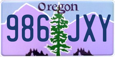 OR license plate 986JXY