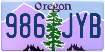 OR license plate 986JYB
