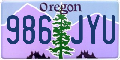 OR license plate 986JYU