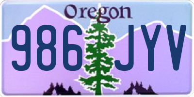 OR license plate 986JYV