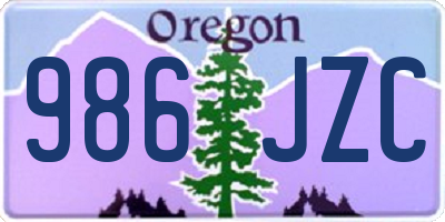 OR license plate 986JZC