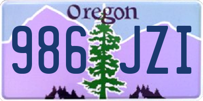 OR license plate 986JZI
