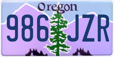 OR license plate 986JZR
