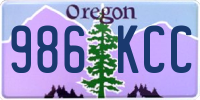 OR license plate 986KCC
