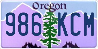 OR license plate 986KCM