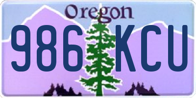 OR license plate 986KCU