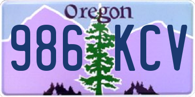 OR license plate 986KCV