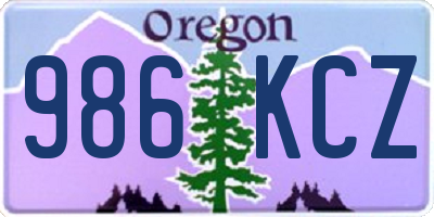 OR license plate 986KCZ