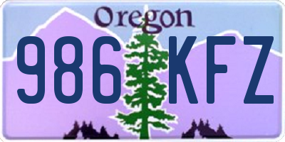 OR license plate 986KFZ