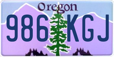 OR license plate 986KGJ