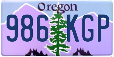 OR license plate 986KGP