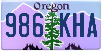 OR license plate 986KHA