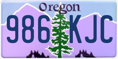 OR license plate 986KJC