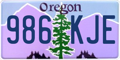 OR license plate 986KJE