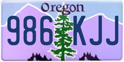 OR license plate 986KJJ