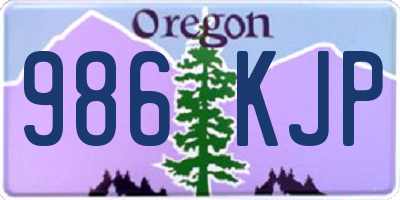 OR license plate 986KJP