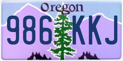 OR license plate 986KKJ