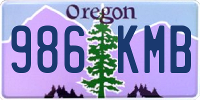 OR license plate 986KMB