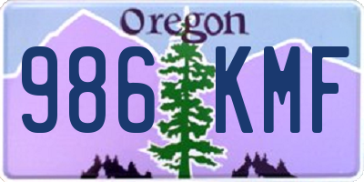 OR license plate 986KMF