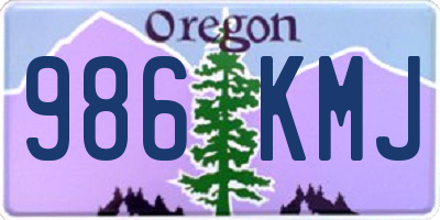 OR license plate 986KMJ