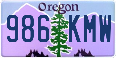 OR license plate 986KMW