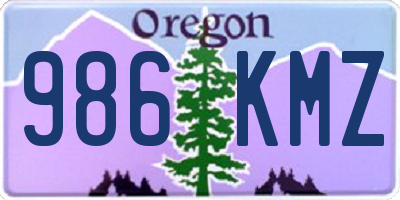 OR license plate 986KMZ
