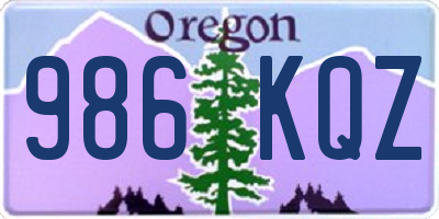 OR license plate 986KQZ
