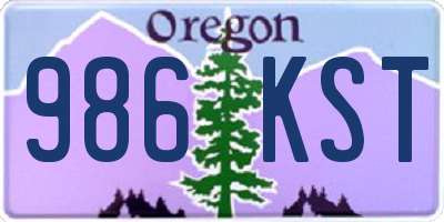 OR license plate 986KST