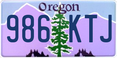OR license plate 986KTJ