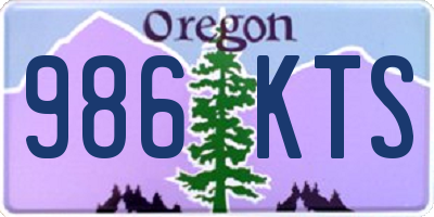 OR license plate 986KTS