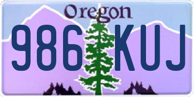 OR license plate 986KUJ