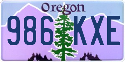 OR license plate 986KXE
