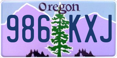 OR license plate 986KXJ