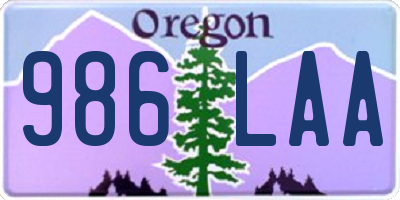 OR license plate 986LAA